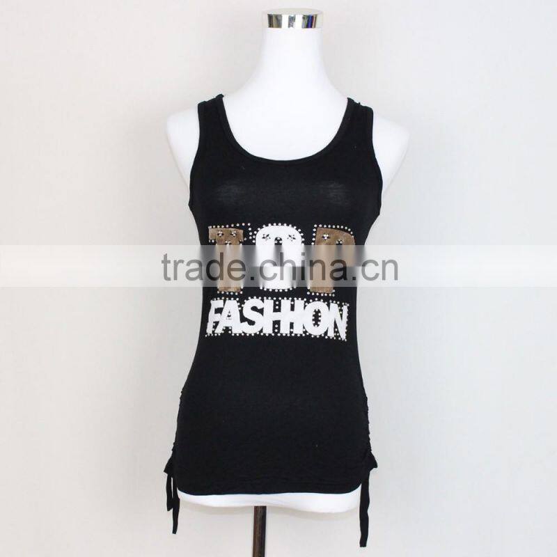 Wholesale custom cotton tank tops for women OEM service