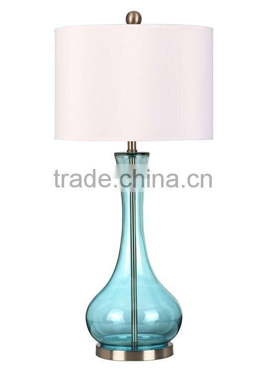 Slender glass table lamp