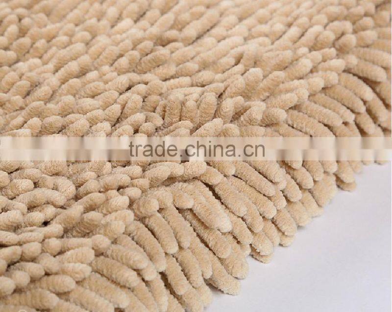 chenille floor mat bathroom mat with anti slip base high quality