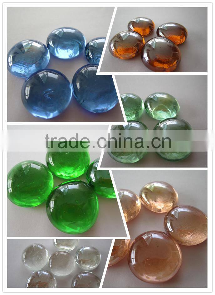 Ocean blue diamond shape fire pit glass gem stone