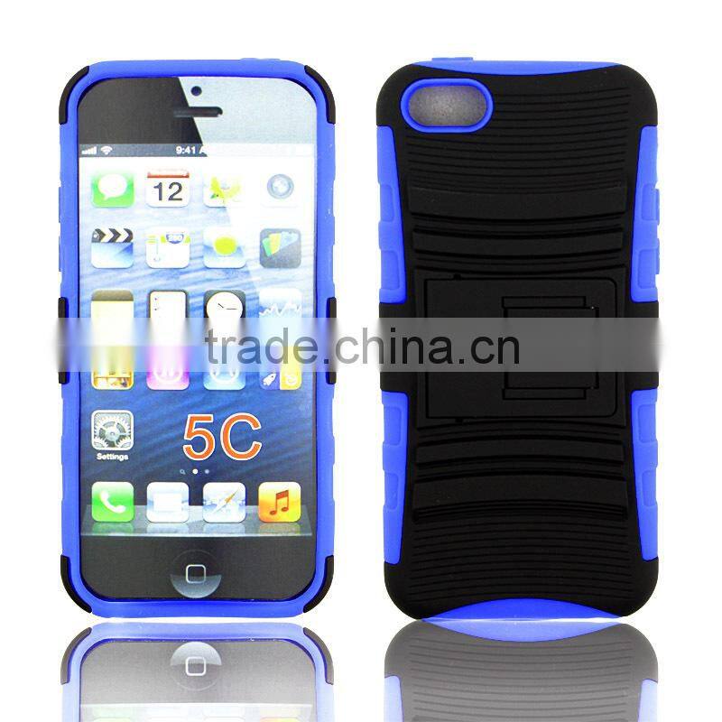 Protective holster cover for iPhone 5C with belt clip