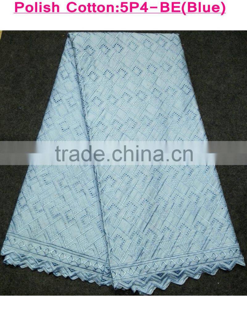 New products supplier Hot selling 100% cotton lace fabric polish lace fabric