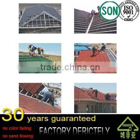 real factory hot selling new model shingle shape natural black sand coated metal roof tile