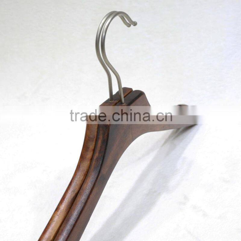 QingDa factory Hot Sale wooden craft coat hangers for display