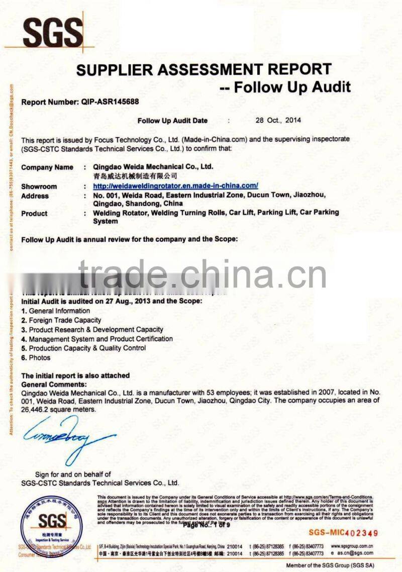 2016 hot sales smart parking lift system