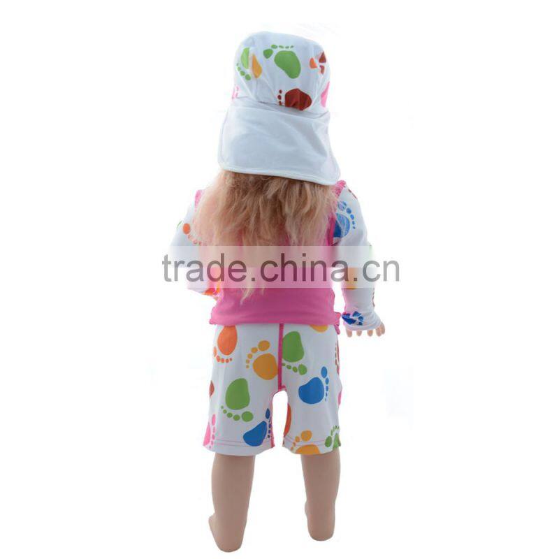 2015 Hot Sale Alva Girls Rash Guards for Kids UPF 50+ Baby Sun Protective Clothing
