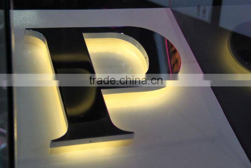 Outdoor used metal letter backlit led light up signs