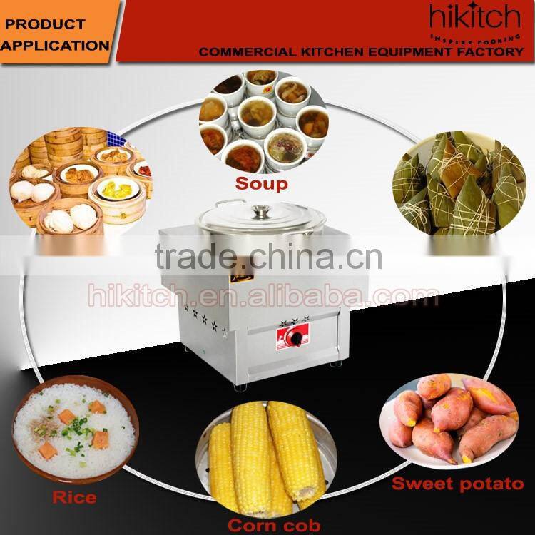 Stainless steel commercial LPG gas food boiler soup tureen rice bowl steamer