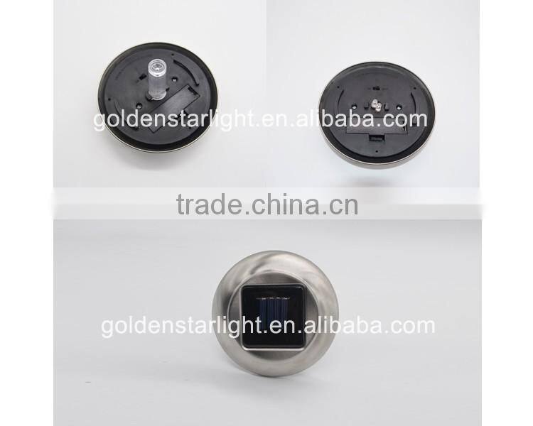 2016 Good Quality Stainless Steel + Plastic Colorful Solar Powered Stake Light