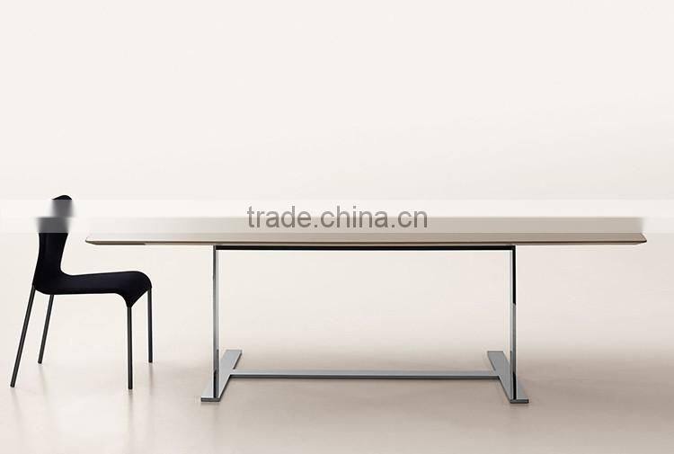 2016 Hanm popular modern stainless steel table bases funriture dining table
