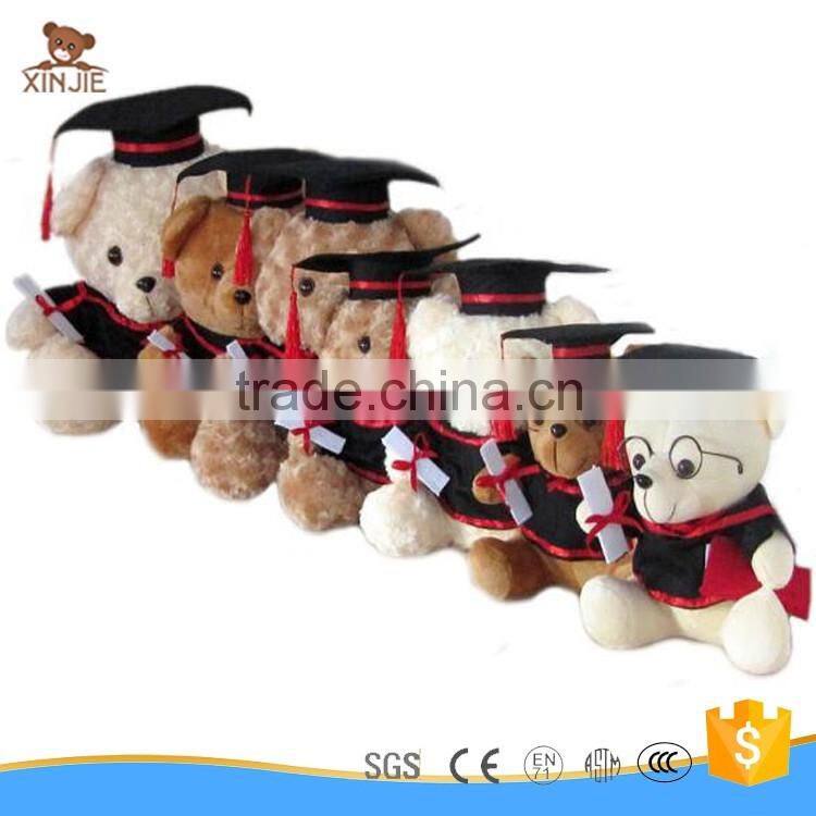 custom plush graduate bear toy best selling soft stuffed graduate bear toy