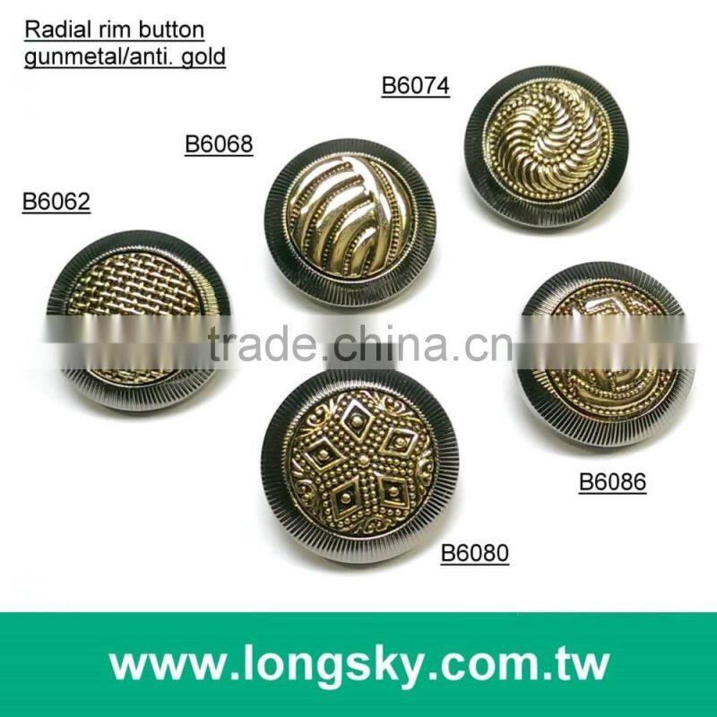 (#B6066/15mm, 21mm) 2 pieces combined button for authum fashion clothing