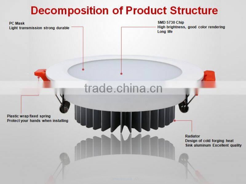 Best High Quality Aluminum Housing High Brightness 24W LED Downlight SMD 5730 Chip with 165mm Cut Out