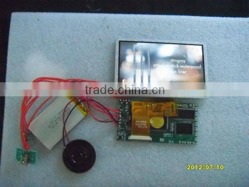 4.3inch video recording module for greeting cards, video greeting module