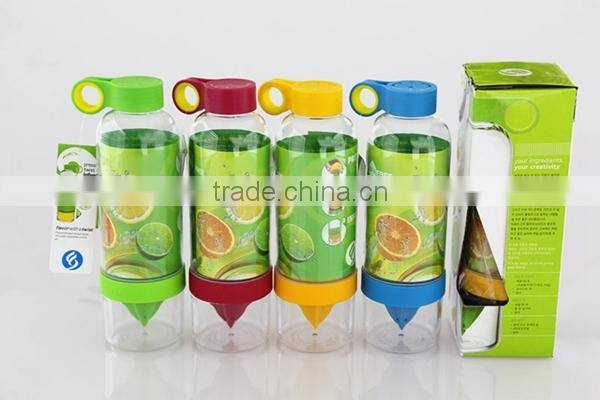 750ML& 650ML lemon infuser water bottle, tritan water bottle