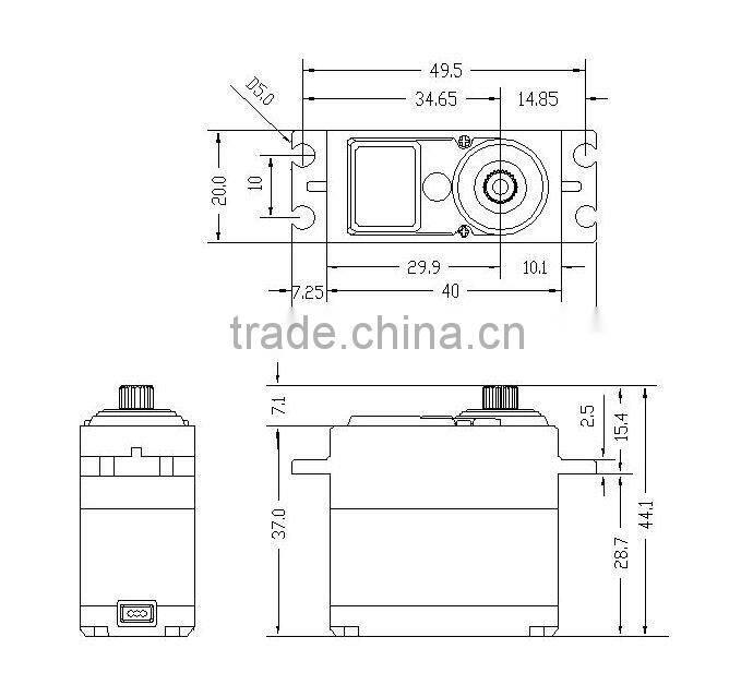 Best Digital Titanium Gears 15kg Brushless Servo