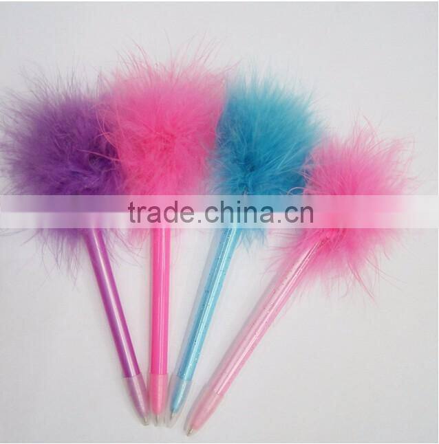 Customized Logo Promotional Gifts Feather Plastic Ballpoint Pen