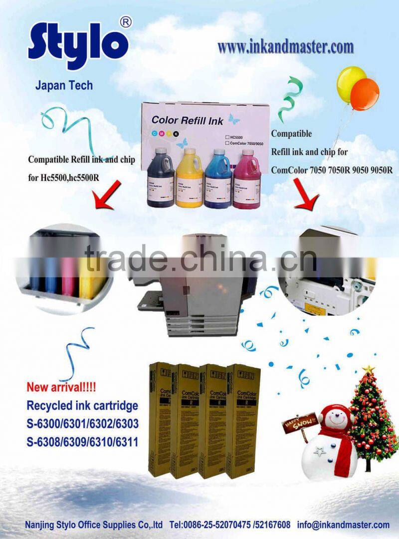 Riso Comcolor 7150/9150/3150 REFILL INK WITH CHIP