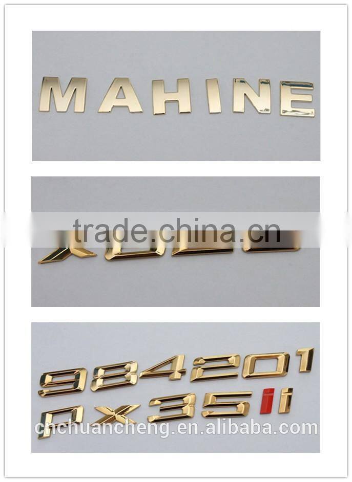 Best Selling Car Accessories High Qulity Plastic Custom Chrome Letter And Waterproof Suitable Matte & Sliver Badge Logo
