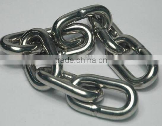 staniless steel link chain SUS 304/316 commercial chain alloy steel high strength lifting chain