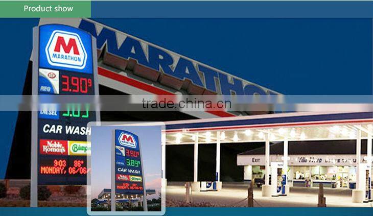 outdoor waterproof electronic billboard gas station led price sign