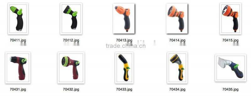 8 Patterns Front Trigger Metal Garden Hose Nozzle Water Spray Gun