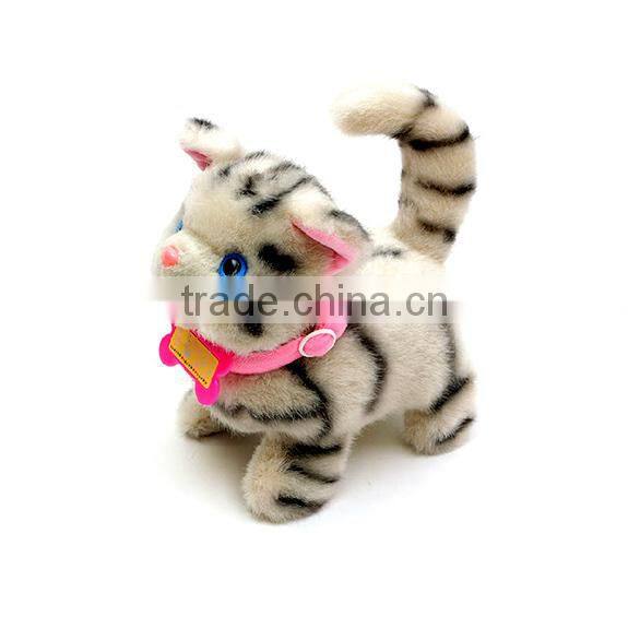 ICTI SEDEX Soft Stuffed walk music electronic cat