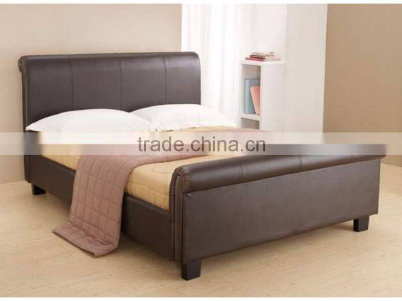 cheap PU beds wholesale size sleigh beds, faux leather sleigh beds, cheap sleigh beds queen size