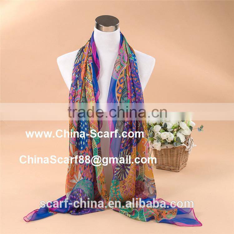 Silk scarf beach scarf shawl