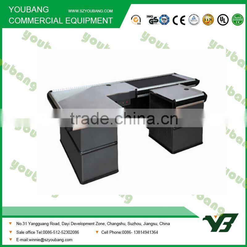 Electric cash counter with checkout counter with belt