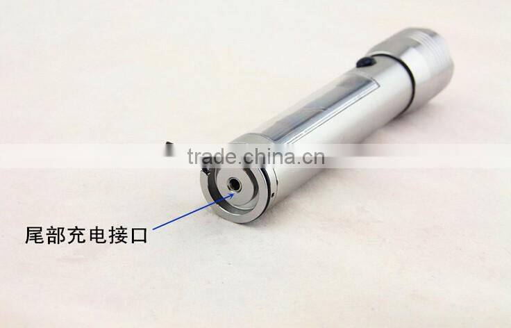 LED Light Solar Power Rechargeable Hybrid Light Solar Hybrid Flashlight