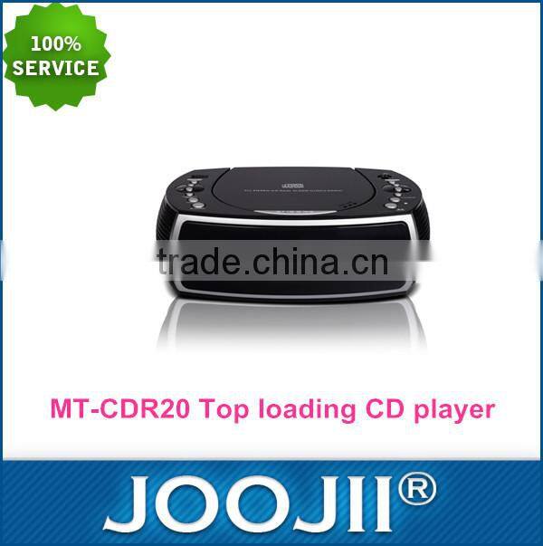 Portable boombox CD/mp3 player with big display, Personal top loading CD player with PLL FM radio