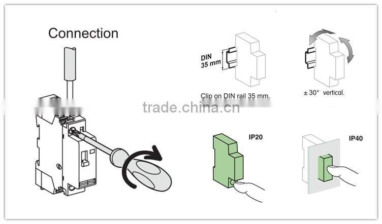 1NO1NC 40A modular ac contctor manual control
