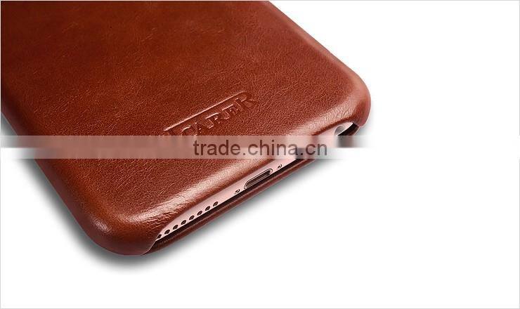 ICARER Genuine Leather Case For Apple iPhone 6 Plus / 6s Plus Real Leather Flip Cover For iPhone6 5.5 Inch