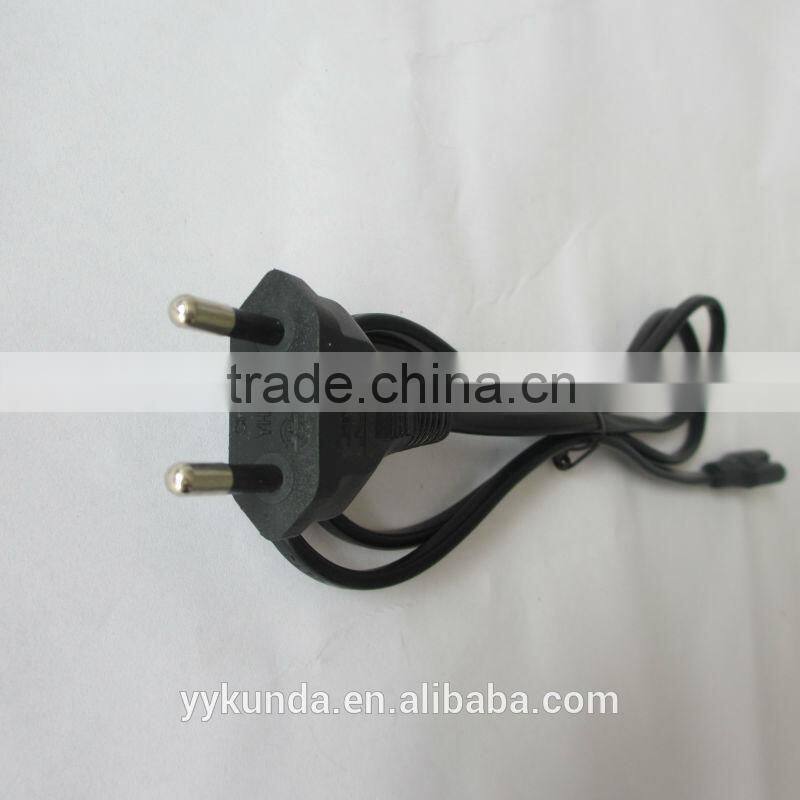 UC approval 250V2pin Brazil power extension plug for fridge