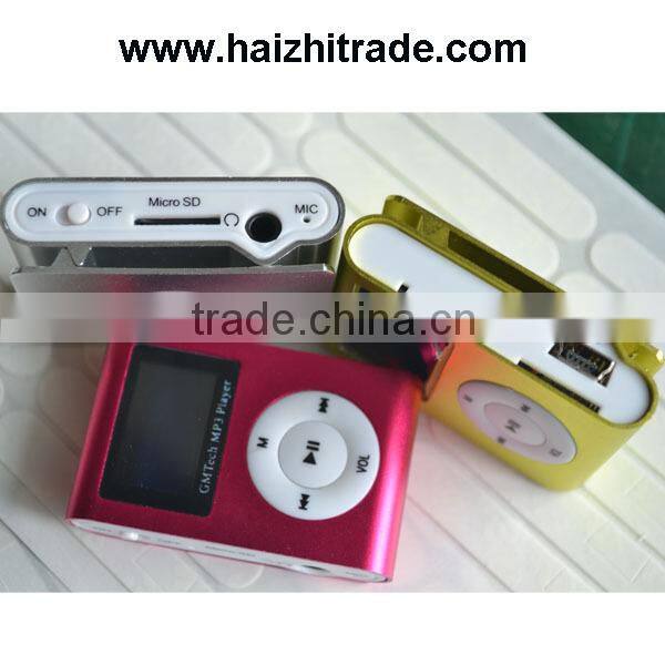 2014 New gift Clip screen MP3 Player flash light mp3 player with screen,high quality mp3 player