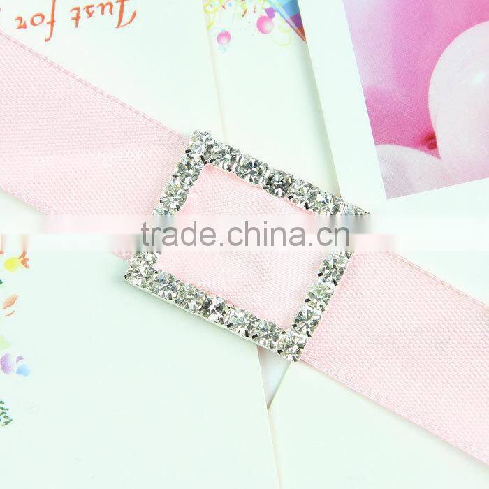 New Design Decorative Rhinestone Chair Sash Buckle for Ribbon B0040B