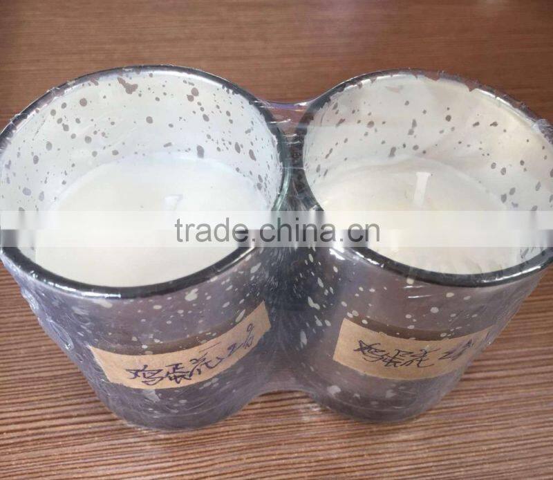 plating glass soy candle