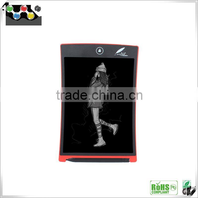 Colorful 8.5 inch paperless lcd writing tablets with black stylus pen, magic boogie board for children