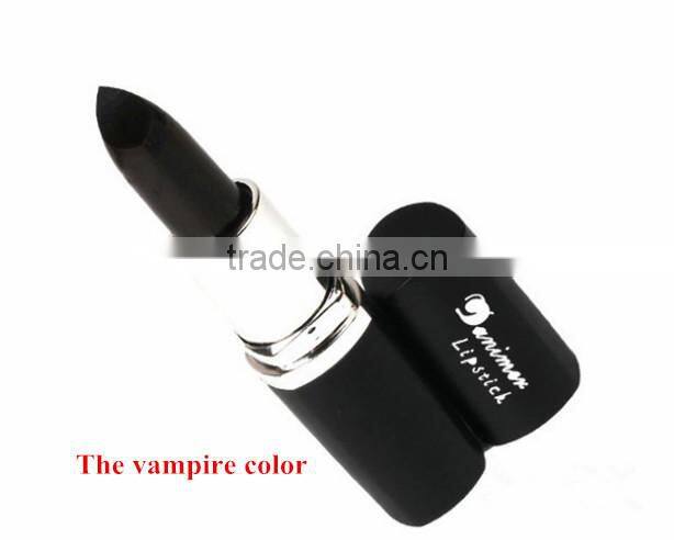 Wholesale High Quanlity Sexy Safe Black Purple Colors Brands Natural Matte Waterproof Lipstick