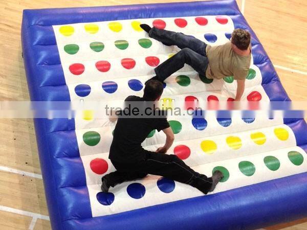 blue color small inflatable twister game/ inflatable entanglement game for adult