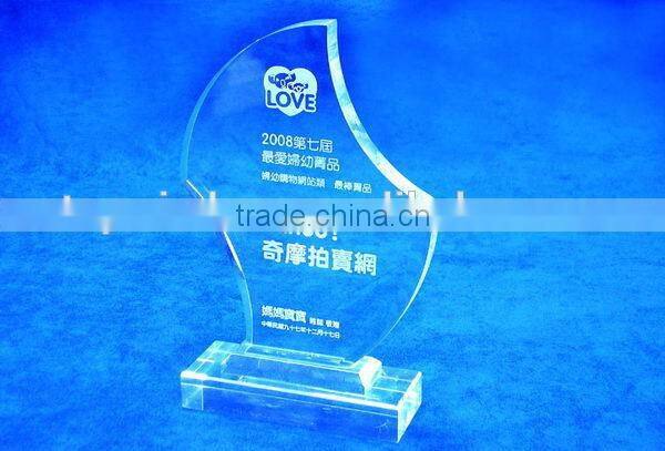 Bottom price Best-Selling crystal glass awards trophies