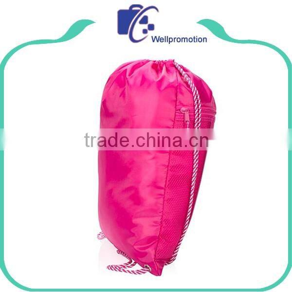 Colorful polyester Drawstring bag Cinch Sac