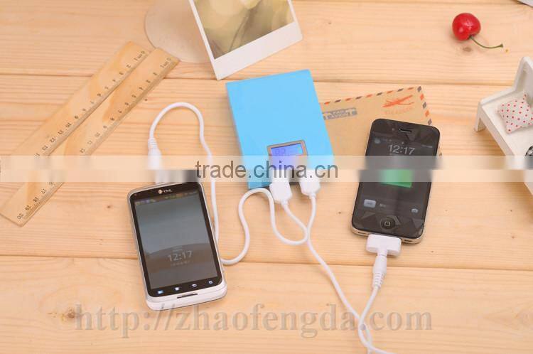 High Capacity 12,000 mA slim portable power bank charger