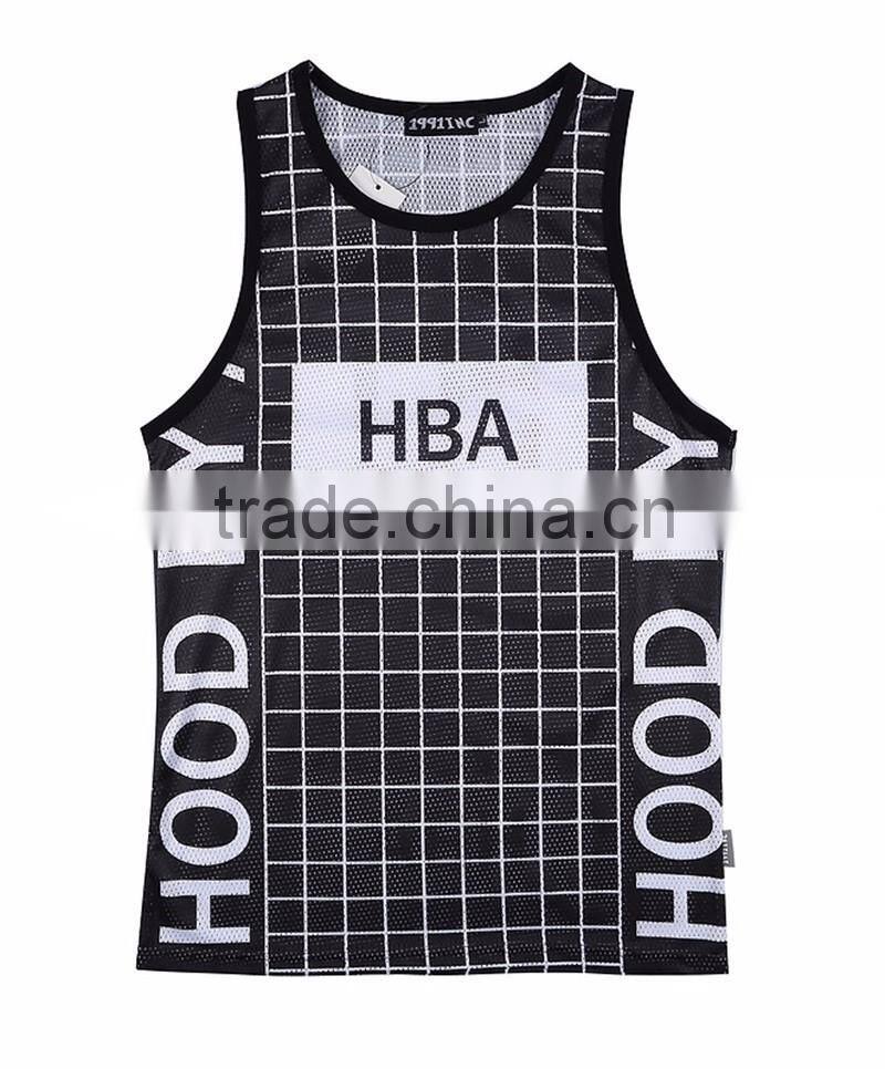 Custom sublimation printing Tank Top Men's Vest Customized Printing Service Bulk Wholesale Clothing China Manufacturer Direct