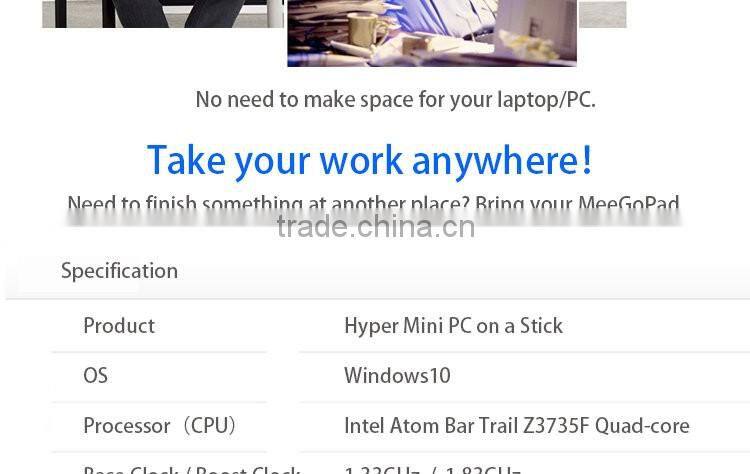 MeeGOpad T05 World First Cherry Trail Compute Stick, Win10 Home Version RAM 4GB