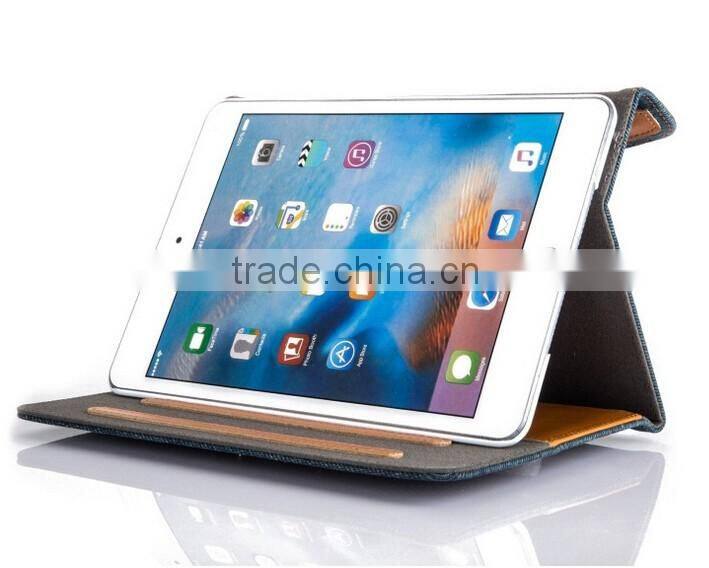 Fashion Jeans Cloth Leather Tablet Case Mobile Phone Case for Apple iPhone/ iPad Air/iPad 5