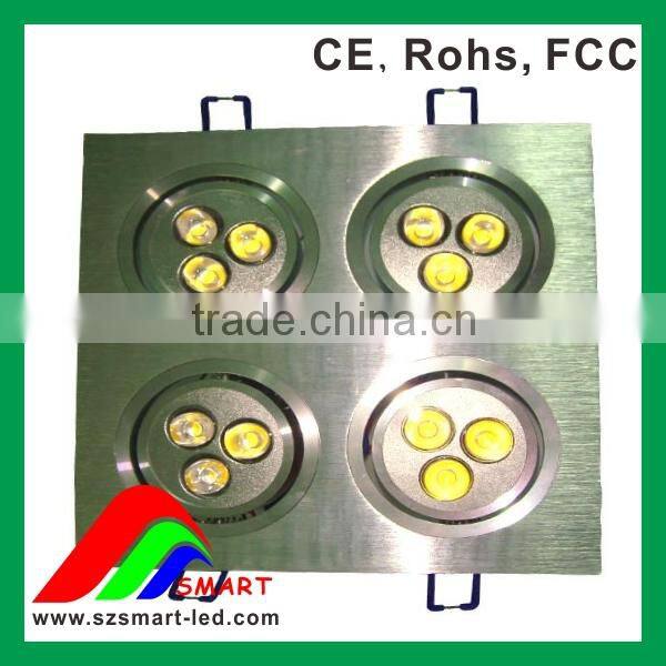 AC100~240V aluminum housing 3.3W square led downlight