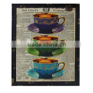 2016 New Design Wooden Frame Picture Jute Printing