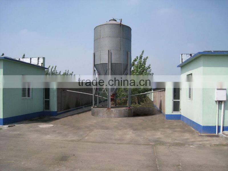automatic broiler feeding system galvanized poultry feed silo for sale